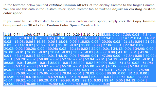 Lightspace Profiler Reporter - Copy Relative Gamma Offsets