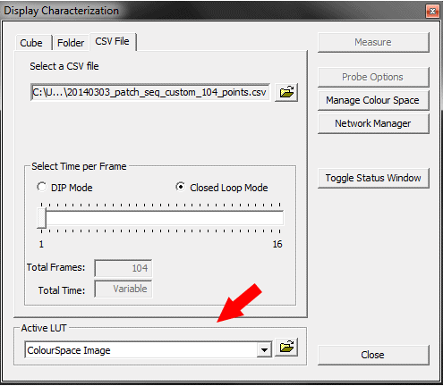 Lightspace Convert Color Space - Active LUT Option