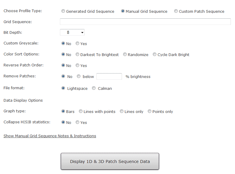 Manual Grid Sequence Interface